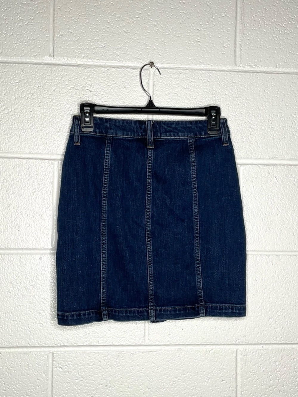 < Madewell Stretch Denim Button Front Straight Mini Skirt > - Picture 5 of 5